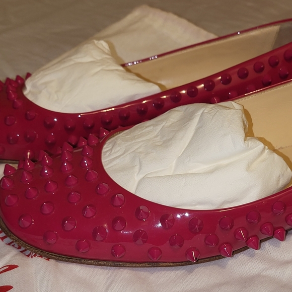 Christian Louboutin Spiked Flats (Pink) - Picture 9 of 14